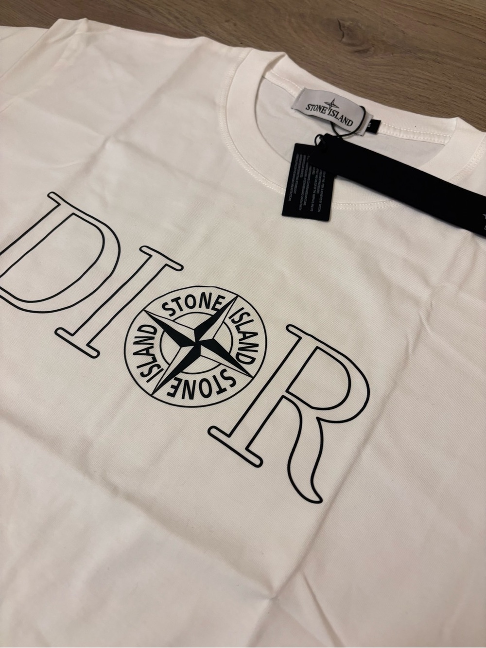 Dior White Short-Sleeve Logo Crewneck T-Shirt - Picture 3 of 5